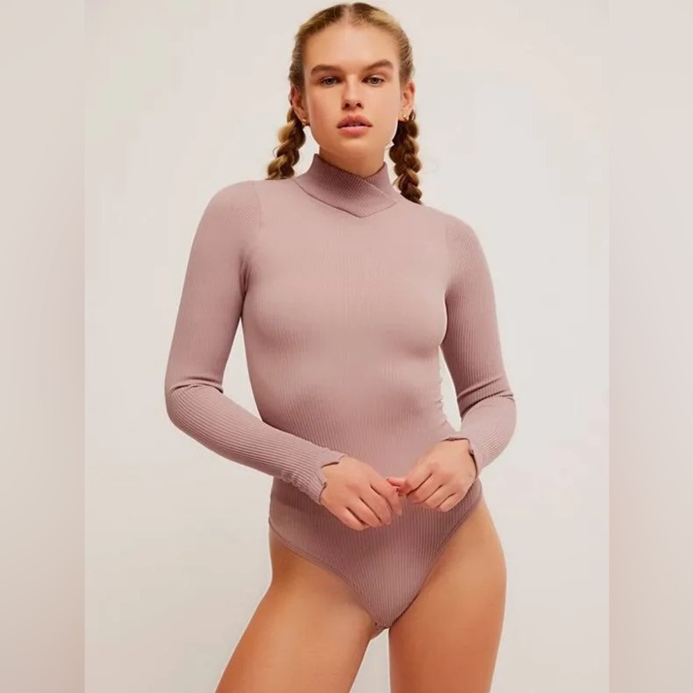 Free People XYZ Recycled Turtleneck Bodysuit
